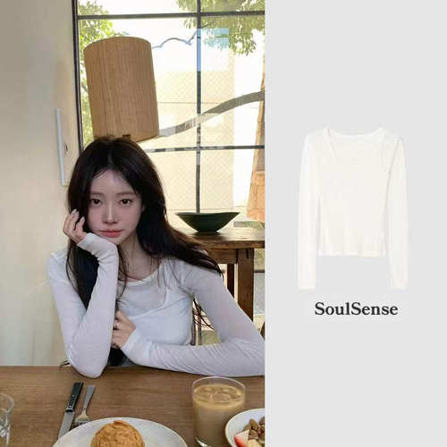 简约纯色上衣T恤打底衫