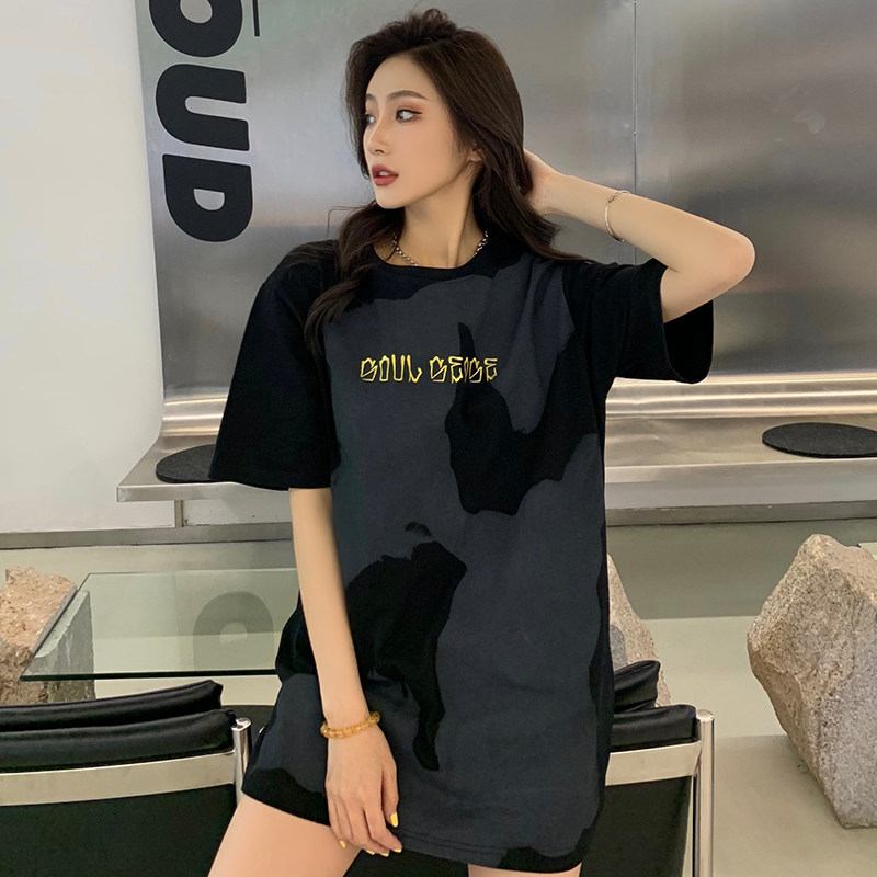 SoulSense潮牌夏季烟雾满图刺绣圆领宽松休闲粉黑色短袖T恤男女款,男装,T恤,淘宝优惠券,粉丝福利购,淘宝优惠卷