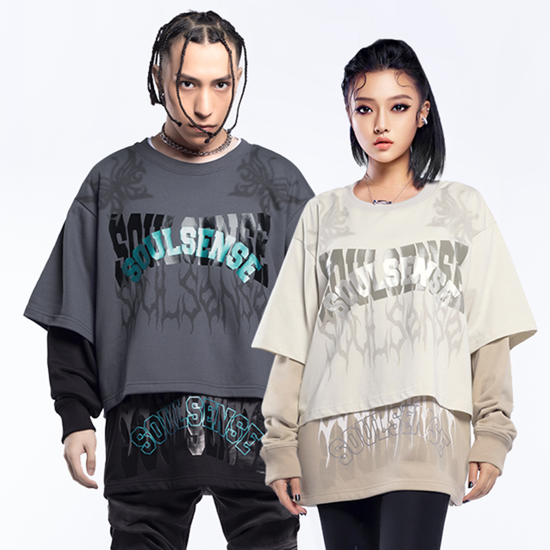 SoulSense新哥特风格假两件卫衣