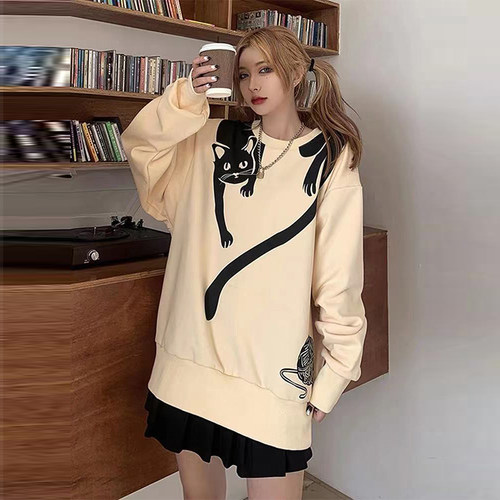 soulsense黑猫高街卫衣潮动物