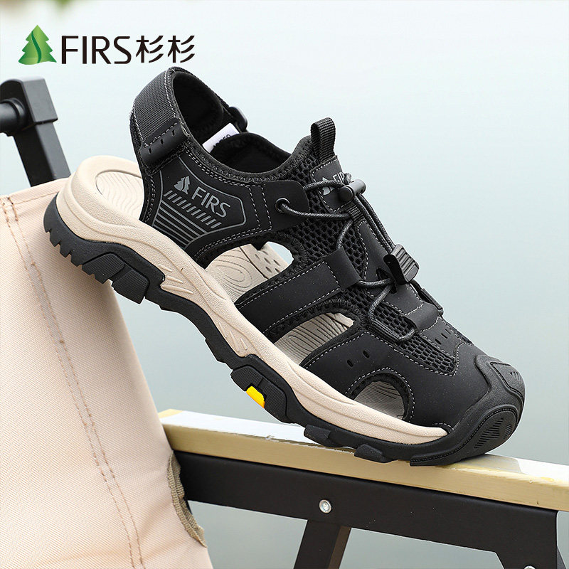 SHANSHAN BAOTOU 샌들 남성 2024 뉴 여름 리버 트레이싱 신발 넘어 가고 겉옷 미끄럼 방지 통기성 캐주얼 비치 신발