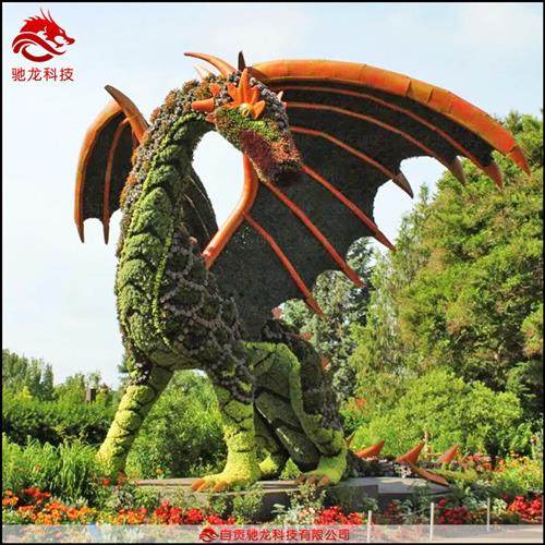 春节草雕氛围绿植雕塑仿真草皮雕塑公园绿化动物绿雕花坛氛围美陈