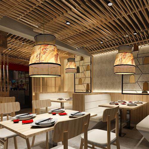 新中式田园羊皮藤吊灯东南亚风卧室书房餐厅羊皮灯笼藤编吊灯