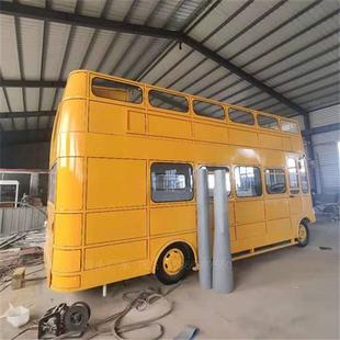 电脑下料激光切割铁艺金属材质巡游车公交车模型租赁售卖双层巴士