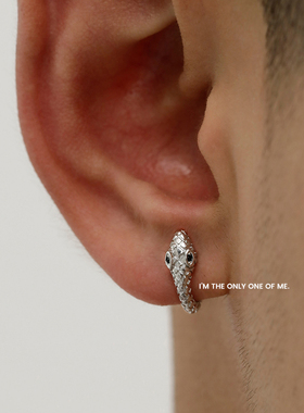 蛇形耳夹男无耳洞高级感小众2022年新款潮耳钉单只嘻哈痞帅耳骨夹