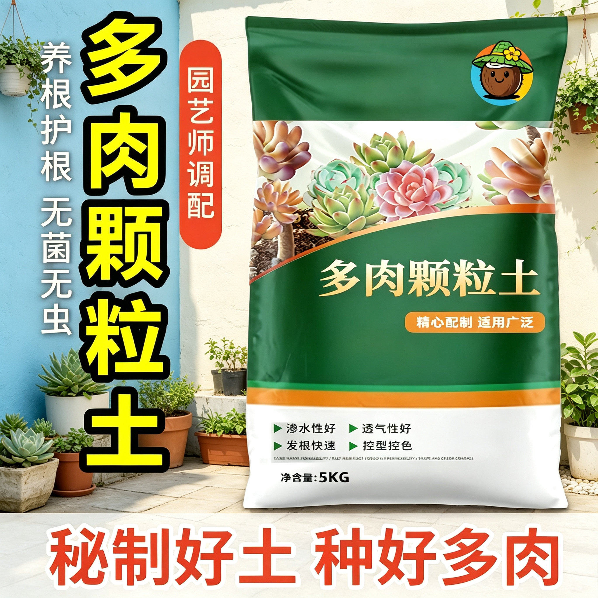 多肉植物专用颗粒营养土壤铺面透气疏松小苗进口基质叶插扦插老桩