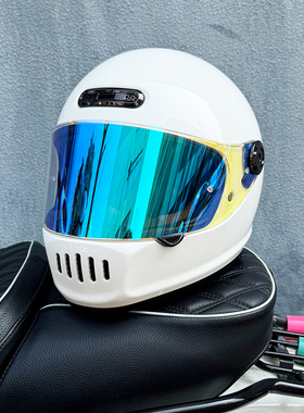 ORZ摩托车头盔男女个性机车复古巡航全盔预留蓝牙槽四季通用3C