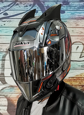 JIEKAI捷凯摩托车头盔男女全盔双镜片机车跑盔冬季可装蓝牙四季