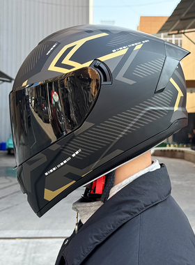 新国标3C认证LVS摩托车头盔男女全盔双镜机车安全跑盔蓝牙四季DOT