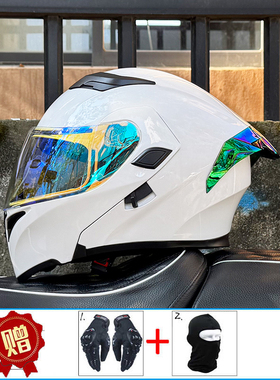 3C认证ORZ摩托车头盔男女揭面盔摩旅机车全盔四季通用个性大尾翼