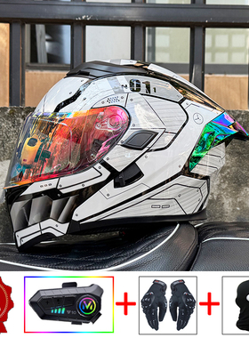 Orz摩托车头盔男女蓝牙揭面盔摩旅机车全盔电动车安全帽3C认证