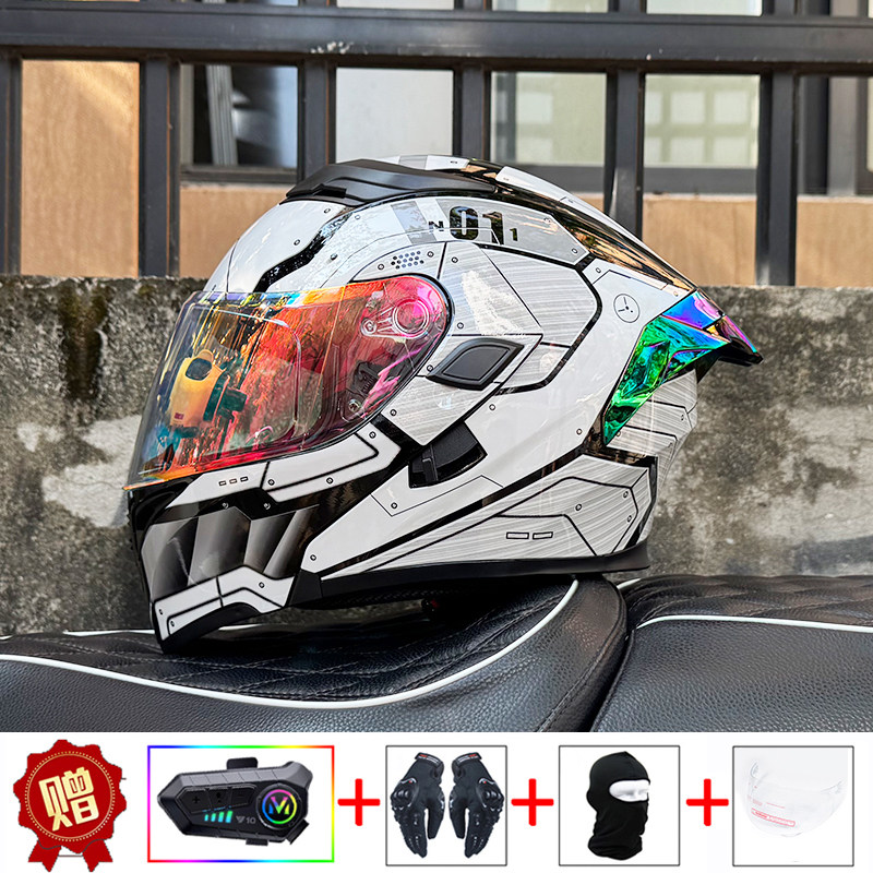 Orz摩托车头盔男女蓝牙揭面盔摩旅机车全盔电动车安全帽3C认证