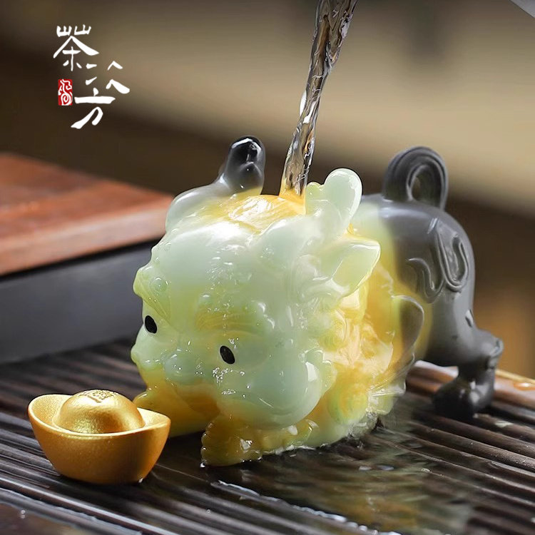 变色茶宠貔貅招财萌宠可养茶台摆件精品茶桌茶玩生日开业节日送礼
