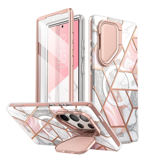 i-Blason 适用三星Galaxy S25Ultra手机壳强力磁吸s24ultra保护套镜头全包支架壳膜一体防摔透明轻奢女款2025