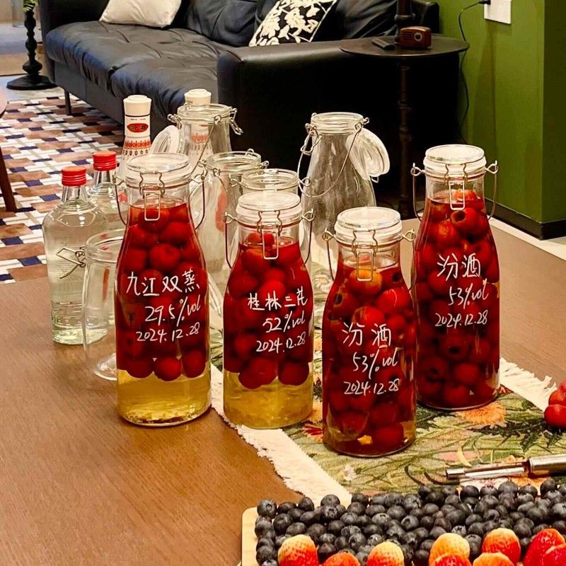 【家居好物】玻璃泡酒瓶食品级密封瓶装甜酒酿的罐子青梅酒瓶空瓶