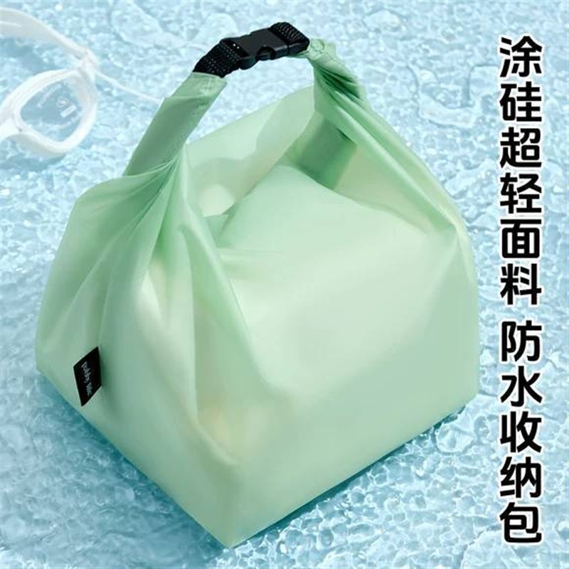 便携折叠收纳包防水尼龙大容量上班族带饭便当包手提化妆包游泳包