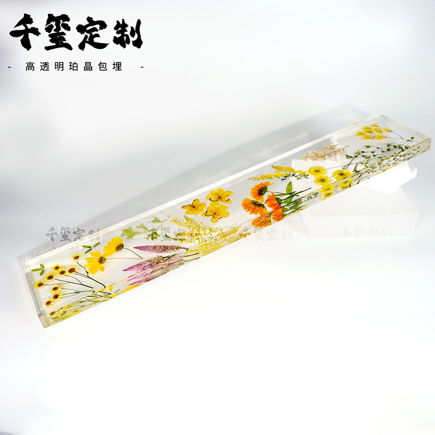 真花标本装饰框树脂实心标本创意温馨售楼部环创装饰店铺设计师定