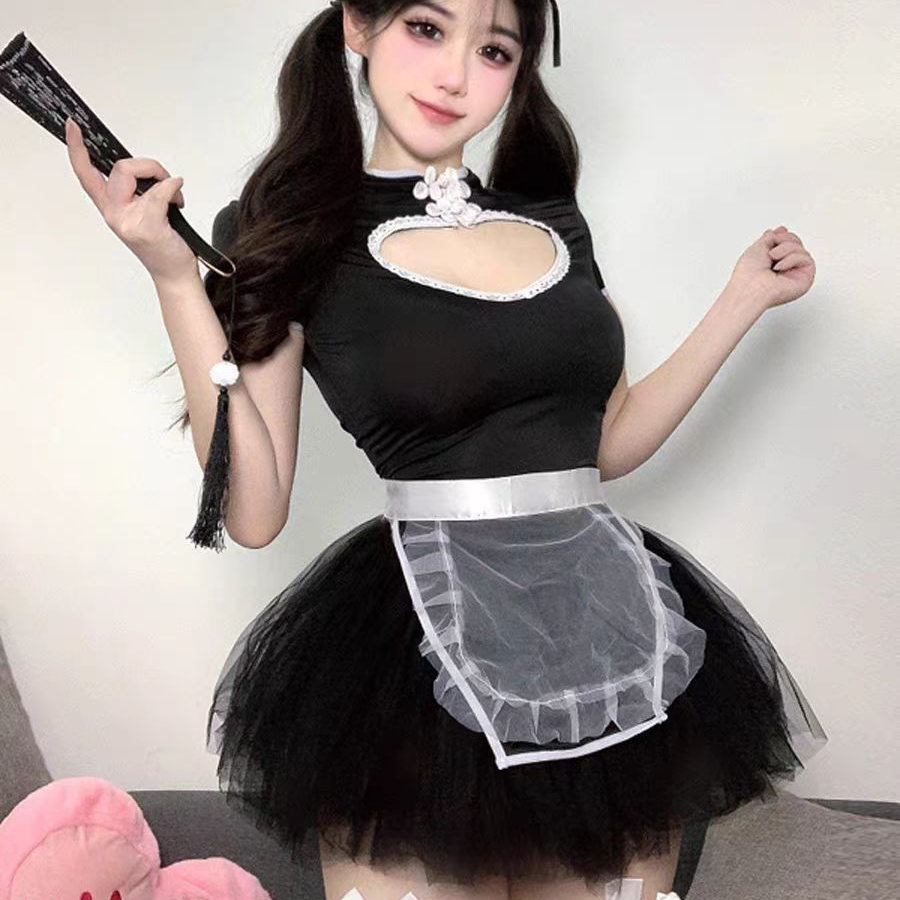 性感日系可爱软妹cos女佣围裙套装制服连衣裙纯欲Lolita洛丽塔裙