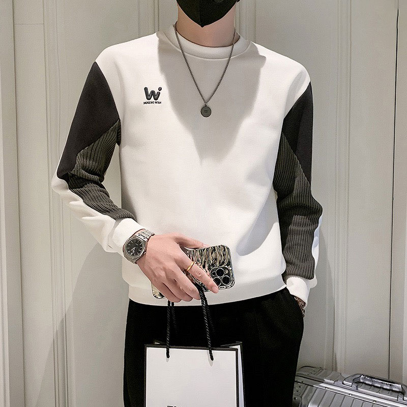 春秋季痞帅纯棉卫衣男