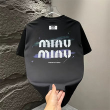 潮牌高端短袖t恤男夏季2025新款ins网红重磅圆领纯棉痞帅上衣体恤