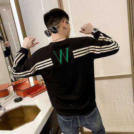 圆领卫衣男春秋季男装t2024新款潮牌印花网红痞帅休闲打底长袖T恤