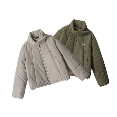 HeyHenry2025冬季立领棉衣外套男女加厚宽松美式复古休闲情侣棉服