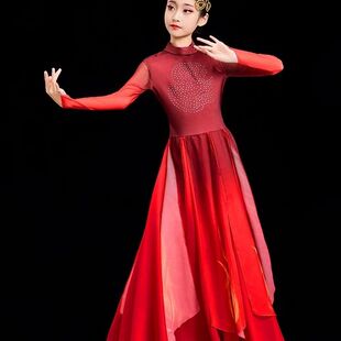六一儿童星星之火舞蹈服装大气开场舞合唱服扇子舞红歌演出服