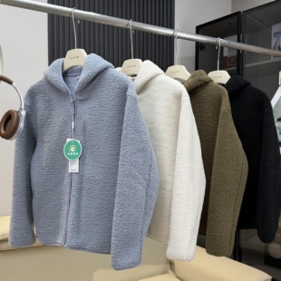 外套 户外山系加厚保暖宽松羊羔毛摇粒绒连帽拉链长袖 Bi入 福利款