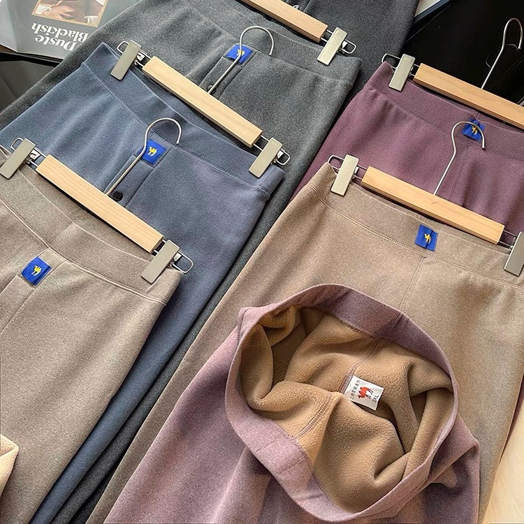 男女款都有！三秒速热驼绒情侣高弹加绒加厚保暖打底裤秋裤冬新款