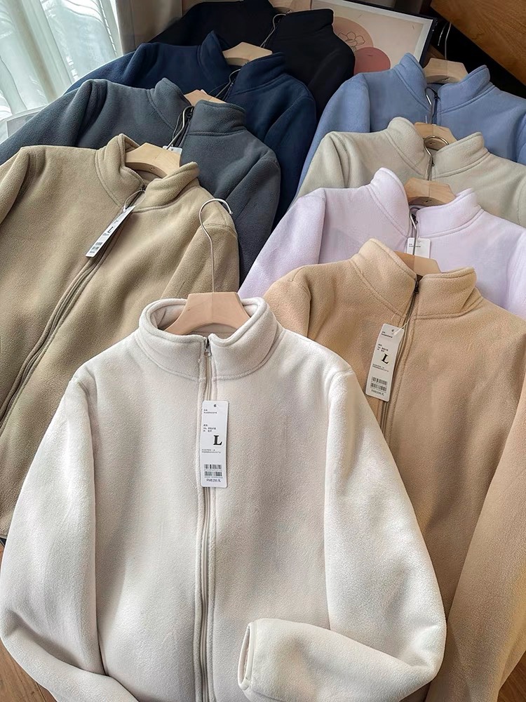 无法拒绝的温暖！情侣款双层复合摇粒绒羊羔毛加厚保暖夹克外套