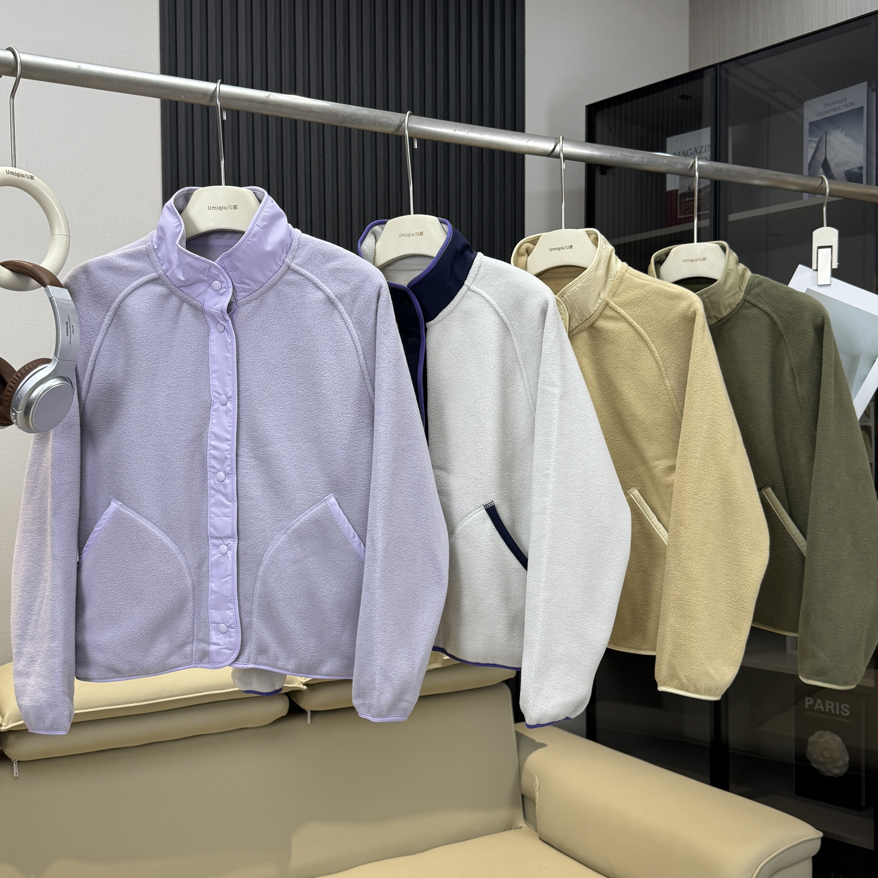 棵米ai蕉家！户外山系宽松轻薄摇粒绒开衫外套保暖叠穿万粒绒内胆