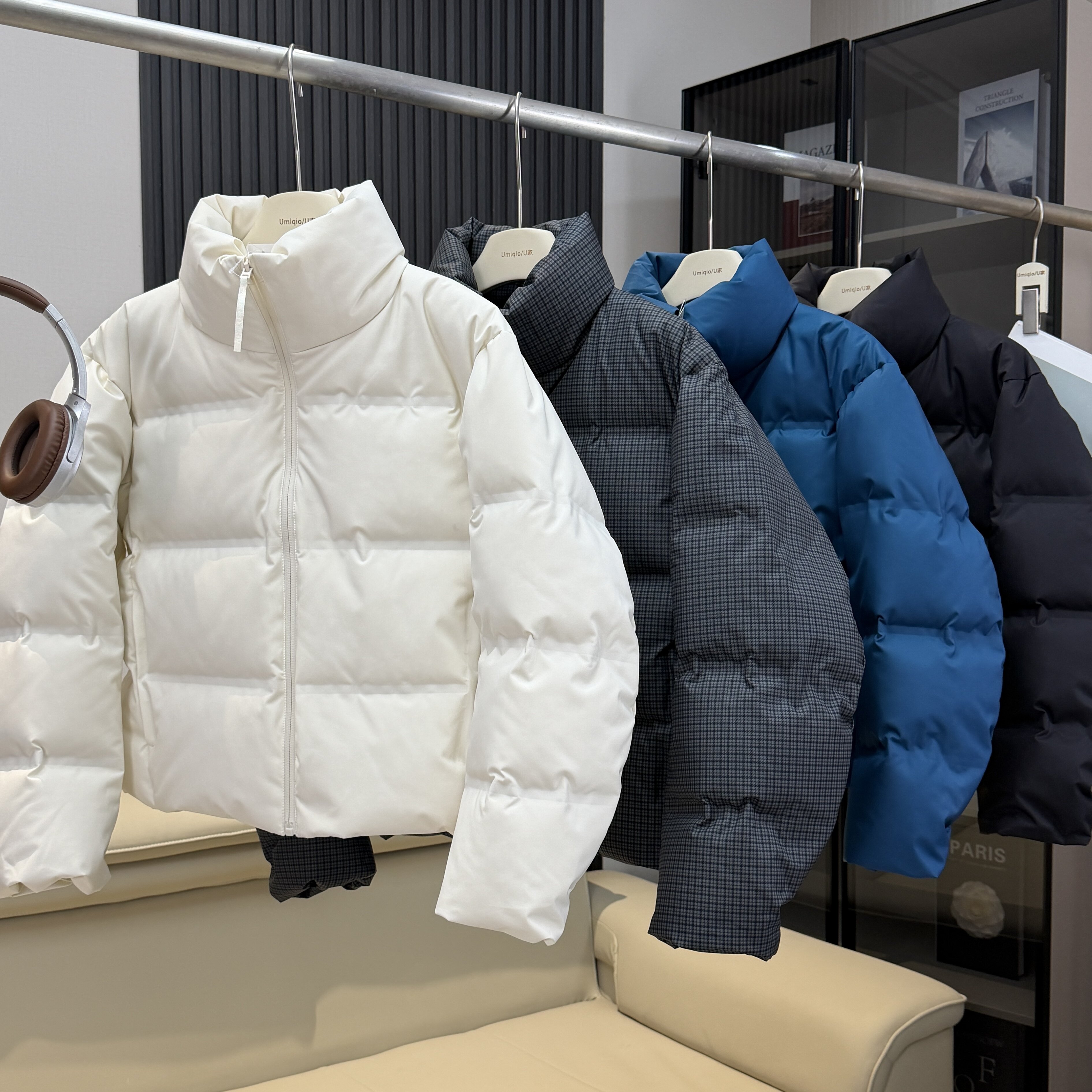 棵米ai蕉家！户外山系90白鸭绒宽松显瘦面包服无缝立领羽绒服外套