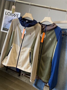 自留款！港柜1199！科技网眼透气拼接撞色情侣户外防晒皮肤衣外套