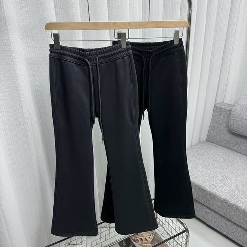 LU同款！松紧腰抽绳弹力显瘦加绒加厚保暖微喇叭卫裤瑜伽裤女冬