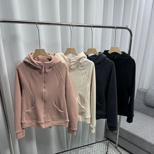 lu家订单！修身收腰加绒双面奥利绒开衫卫衣保暖防风摇粒绒外套