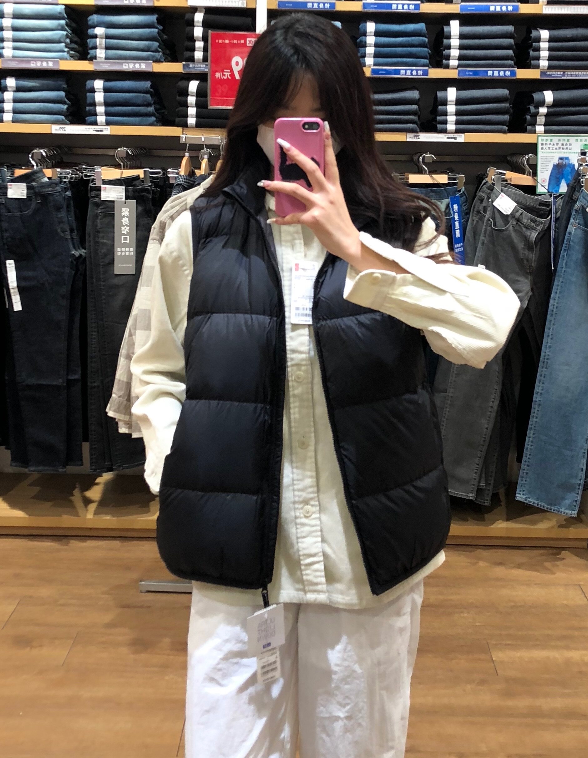 커플스타일  U 399+  솔기가 있는 조끼와 스탠드 칼라가 있는 남성과 여성을 위한 가을 겨울 다용도 라이트 다운 조끼 459620