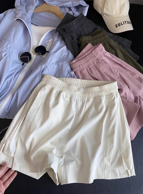 LU家订单！户外速干透气运动跑步宽松舒适四色短裤瑜伽健身裤女