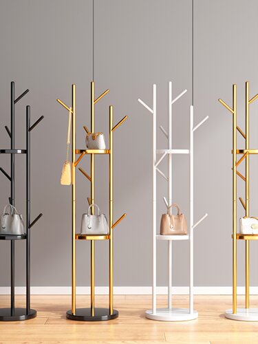 衣帽架落地卧室家用衣架花架客厅简约现代晾挂衣架简易轻奢衣架