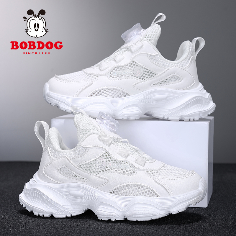 儿童运动鞋巴布豆小白鞋透气网鞋