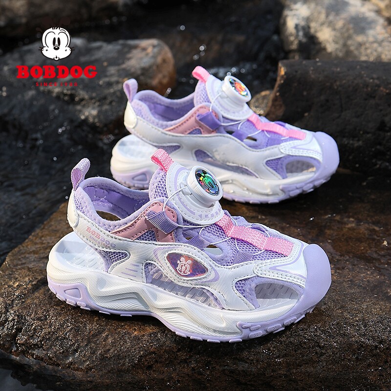 巴布豆童鞋女童凉鞋2026新款夏季透气网面男童鞋子宝宝软底沙滩鞋