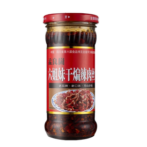 特产拌饭拌面酱干煸辣肉丝六姐妹