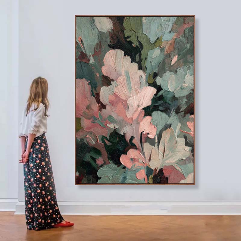 现代简约客厅沙发背景墙装饰画植物花卉走廊壁画玄关电表箱挂画