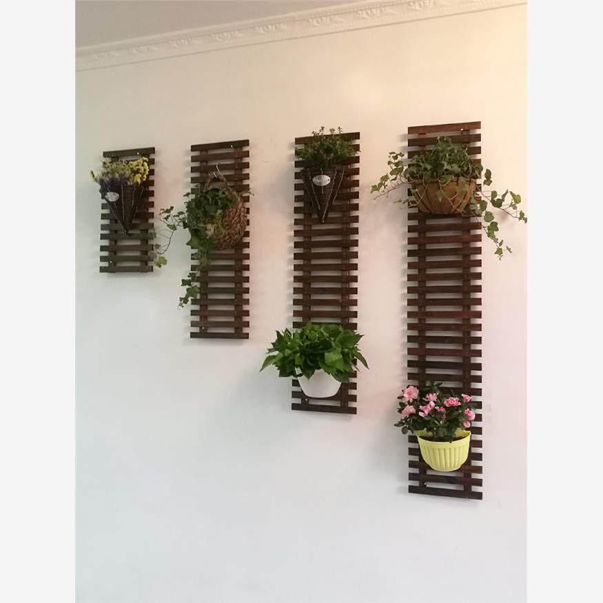 实木墙上壁挂花架庭院阳台墙面爬藤架防腐木篱笆围栏室内装饰栅栏