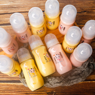 【新雨瑞软奶嘴酸奶玻璃瓶】整箱芒果草莓味混装280ml*6瓶儿童奶