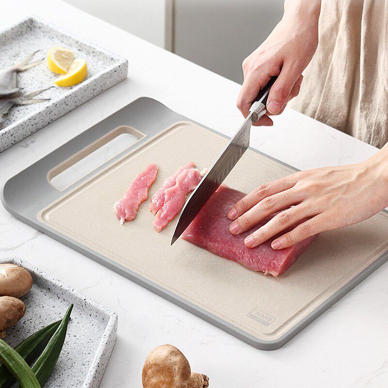 切菜板抗菌防霉家用切水果蔬菜辅食熟食塑料砧板小麦秸秆菜板大号