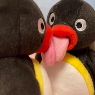 创意趣味搞怪pingu演我的一天摸鱼企鹅毛绒公仔玩具玩偶娃娃