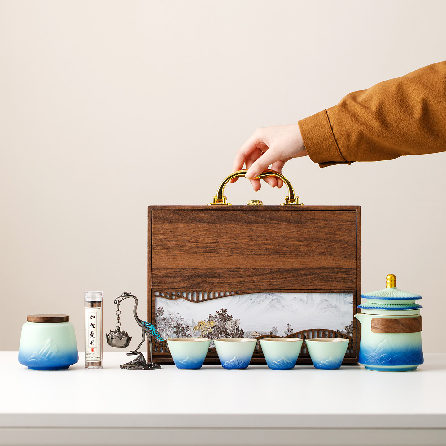 功夫茶具套装高档轻奢泡茶专用整套故宫文创礼物送长辈领导伴手礼,餐饮具,茶具礼盒,淘宝优惠券,粉丝福利购,淘宝优惠卷