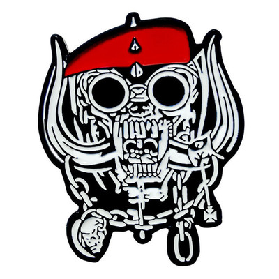 Motorhead摩托头胸针摇滚骷髅头别针胸章珐琅搪瓷金属合金徽章