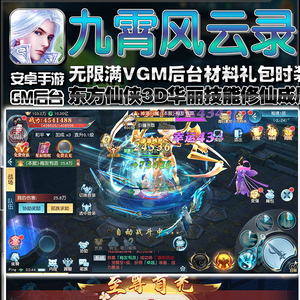 九霄风云录手游GM后台安卓无限元宝修仙侠武侠3D满VIP非单机破解
