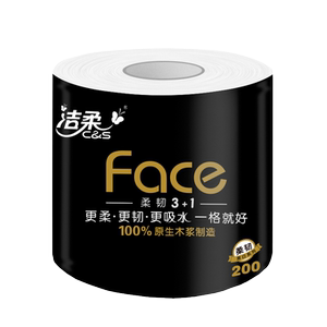 洁柔12卷有芯卷纸4层200克12卷